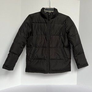 LAND'S END KIDS Down Puffer Coat Size M Black EUC Unisex